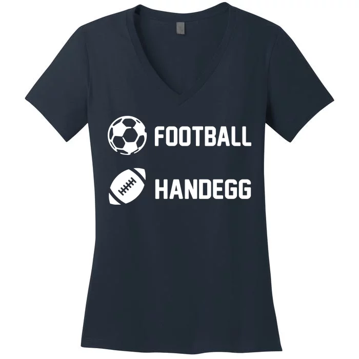 Football Handegg Soccer Women's V-Neck T-Shirt