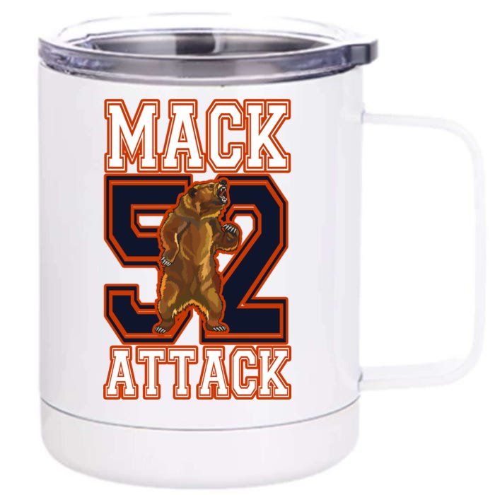 Football Mack Attack 52 Front & Back 12oz Stainless Steel Tumbler Cup