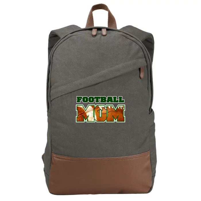 Football Mom Cotton Canvas Backpack