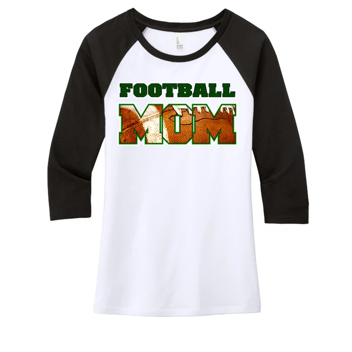 Football Mom Women's Tri-Blend 3/4-Sleeve Raglan Shirt