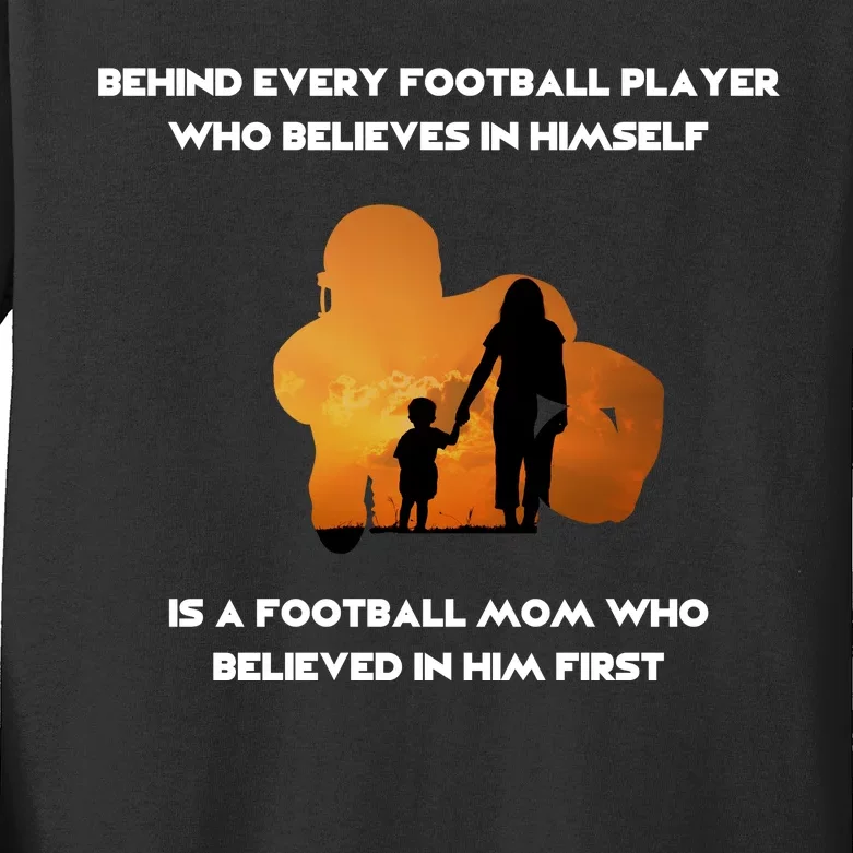 Football Mom Behind The Scenes Kids Long Sleeve Shirt