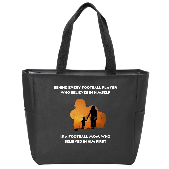 Football Mom Behind The Scenes Zip Tote Bag