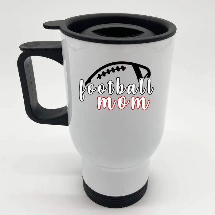 Football Mom Fan Front & Back Stainless Steel Travel Mug