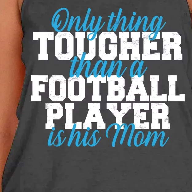 Football Player Tough Mom Women's Knotted Racerback Tank