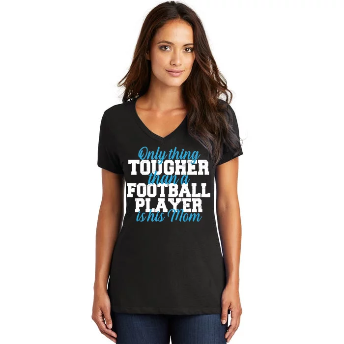 Football Player Tough Mom Women's V-Neck T-Shirt