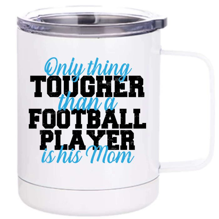 Football Player Tough Mom Front & Back 12oz Stainless Steel Tumbler Cup