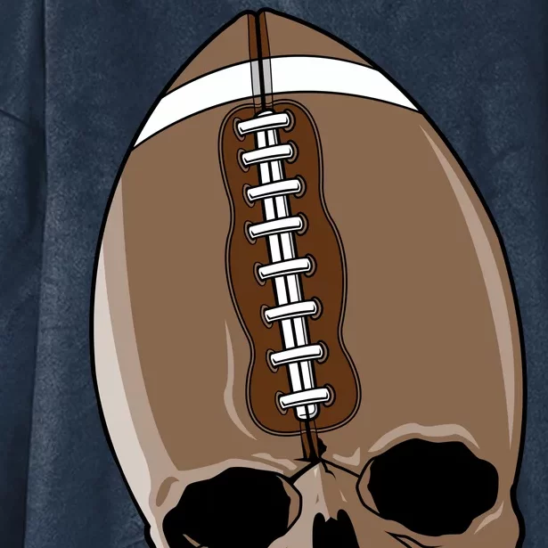 Football Skeleton Skull Hooded Wearable Blanket