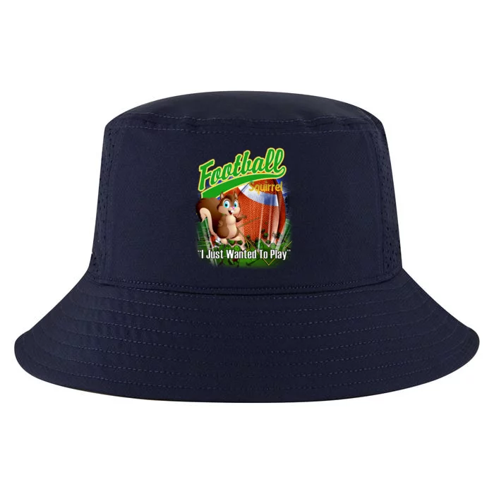 Football Squirrel Runs On The Field Funny Cool Comfort Performance Bucket Hat