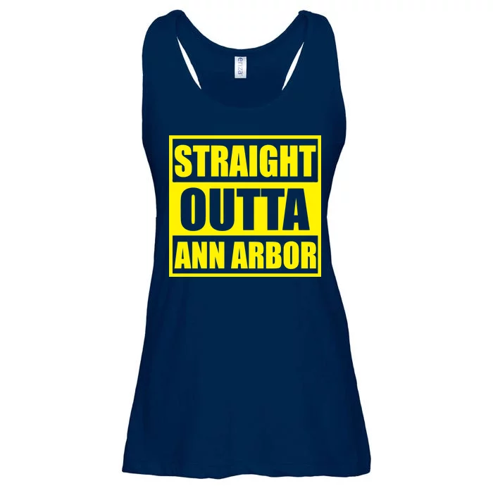 Football Straight Outta Ann Arbor Michigan Ladies Essential Flowy Tank