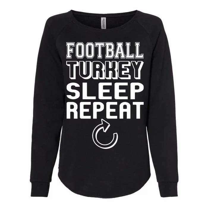 Football Turkey Sleep Repeat Womens California Wash Sweatshirt