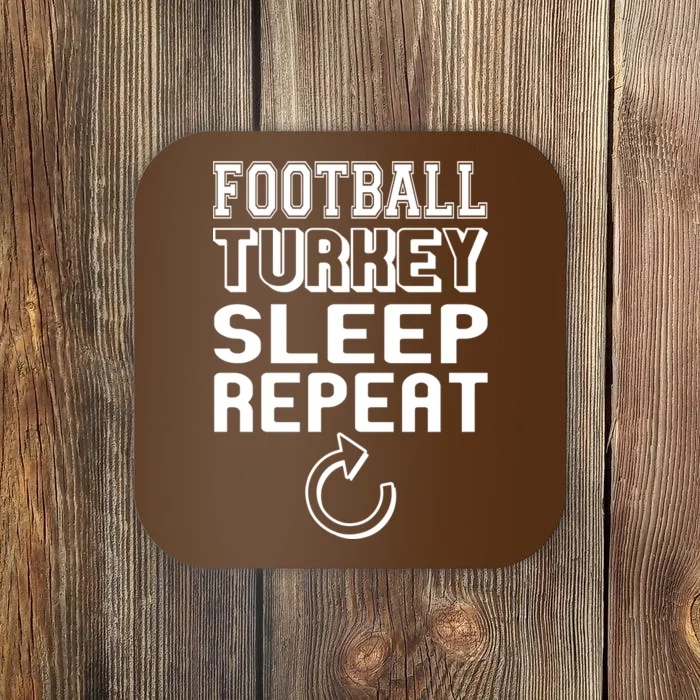 Football Turkey Sleep Repeat Coaster