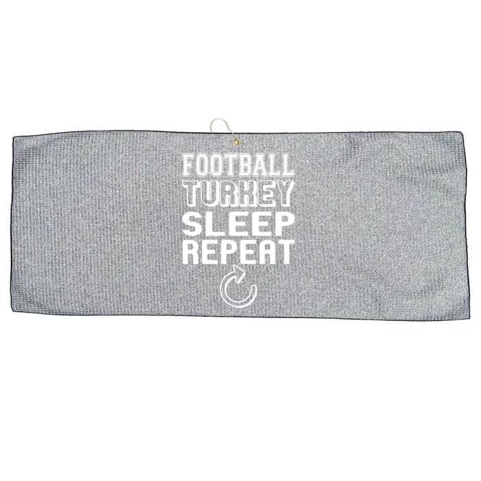 Football Turkey Sleep Repeat Large Microfiber Waffle Golf Towel