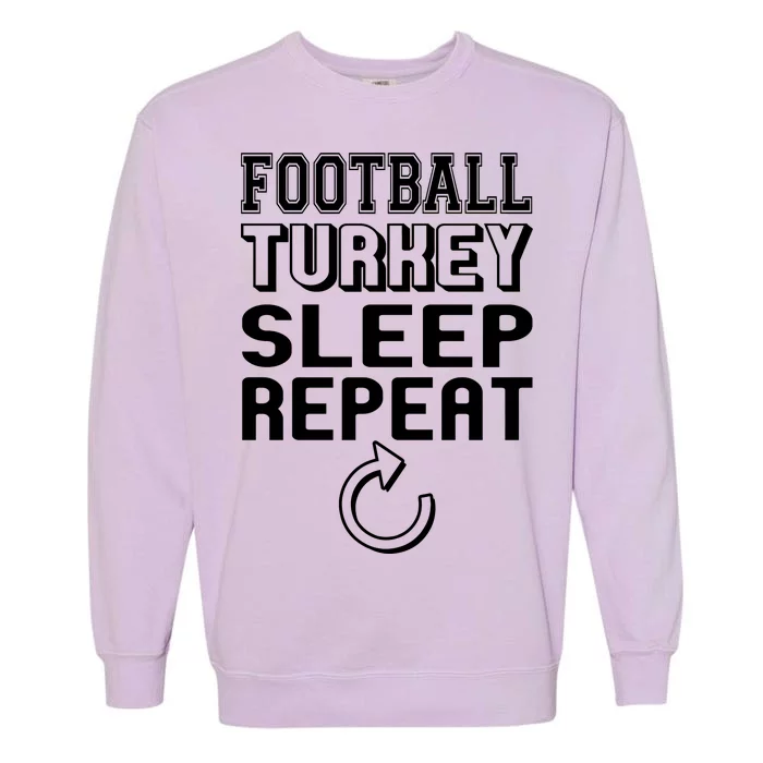 Football Turkey Sleep Repeat Garment-Dyed Sweatshirt