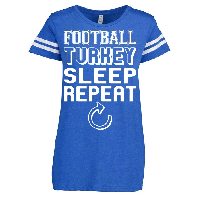 Football Turkey Sleep Repeat Enza Ladies Jersey Football T-Shirt