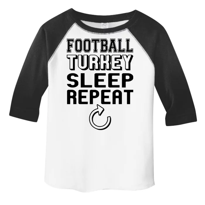 Football Turkey Sleep Repeat Toddler Fine Jersey T-Shirt