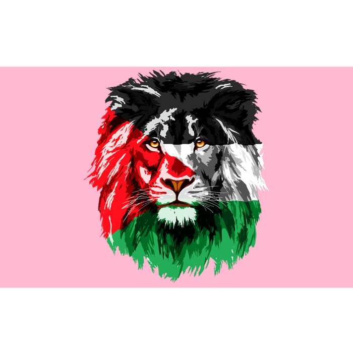 Flag Of Palestine Lion Face Palestine Flag Bumper Sticker