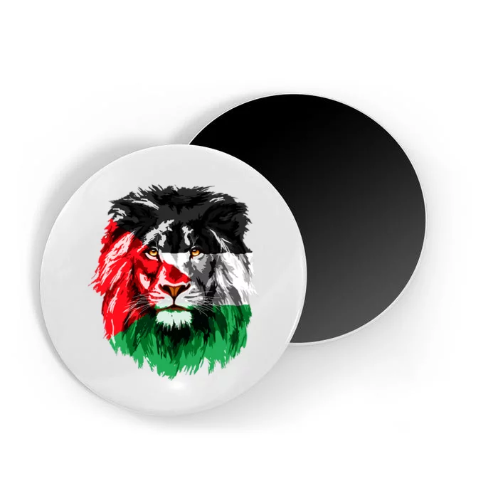 Flag Of Palestine Lion Face Palestine Flag Magnet