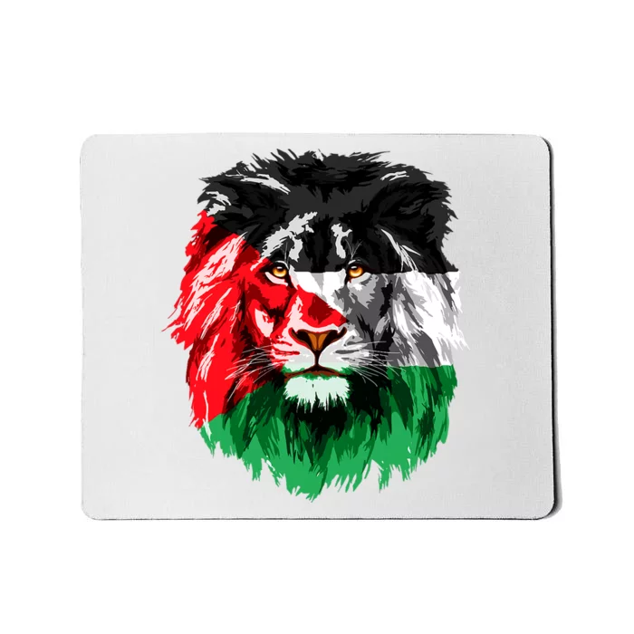 Flag Of Palestine Lion Face Palestine Flag Mousepad