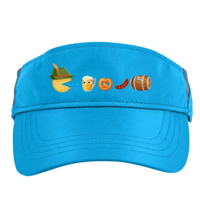 Funny Oktoberfest Pac Man Game Adult Drive Performance Visor