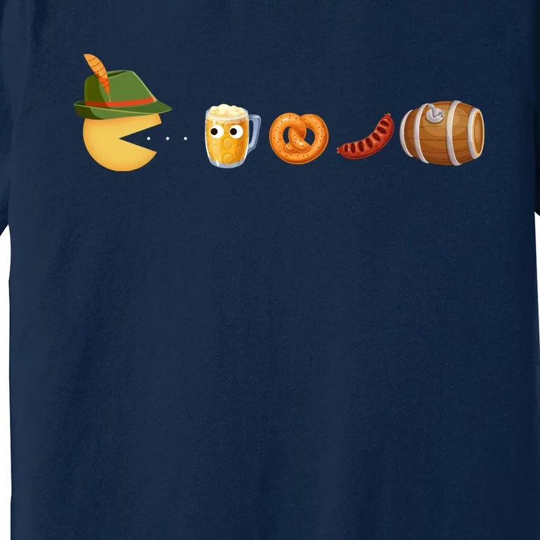 Funny Oktoberfest Pac Man Game Premium T-Shirt