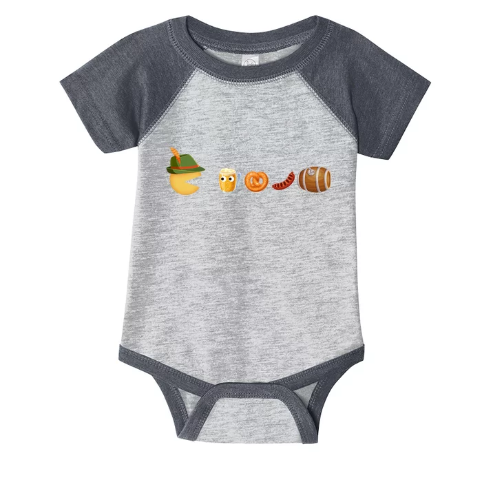 Funny Oktoberfest Pac Man Game Infant Baby Jersey Bodysuit