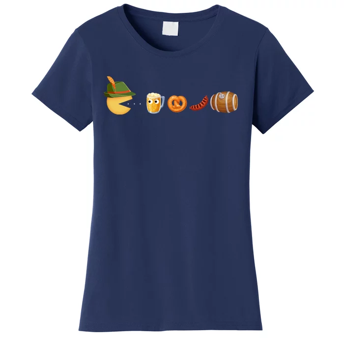 Funny Oktoberfest Pac Man Game Women's T-Shirt