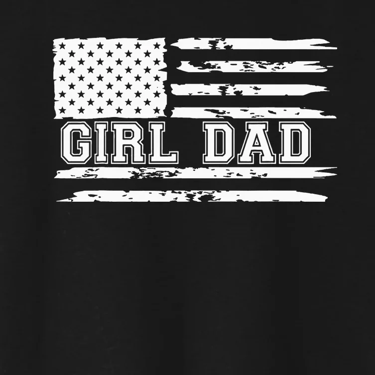 Father of Proud New Dad Fathers Day Gift Women's Crop Top Tee