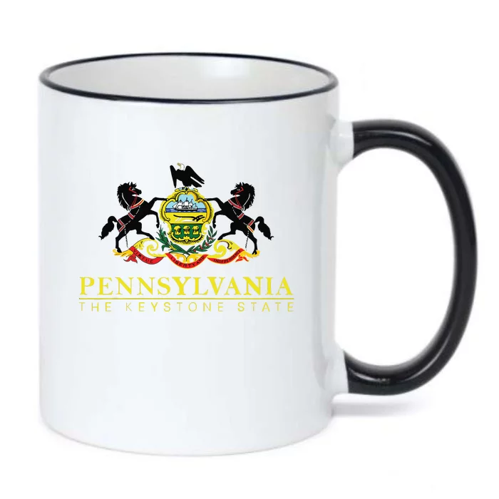 Flag Of Pennsylvania The Keystone State Philadelphia Black Color Changing Mug