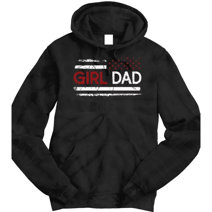 Father of Proud New Dad Daughter Fathers Day Tie Dye Hoodie