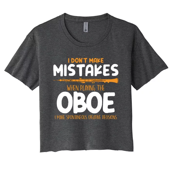 Funny Oboe Player Oboist Musician Gifts Women's Crop Top Tee