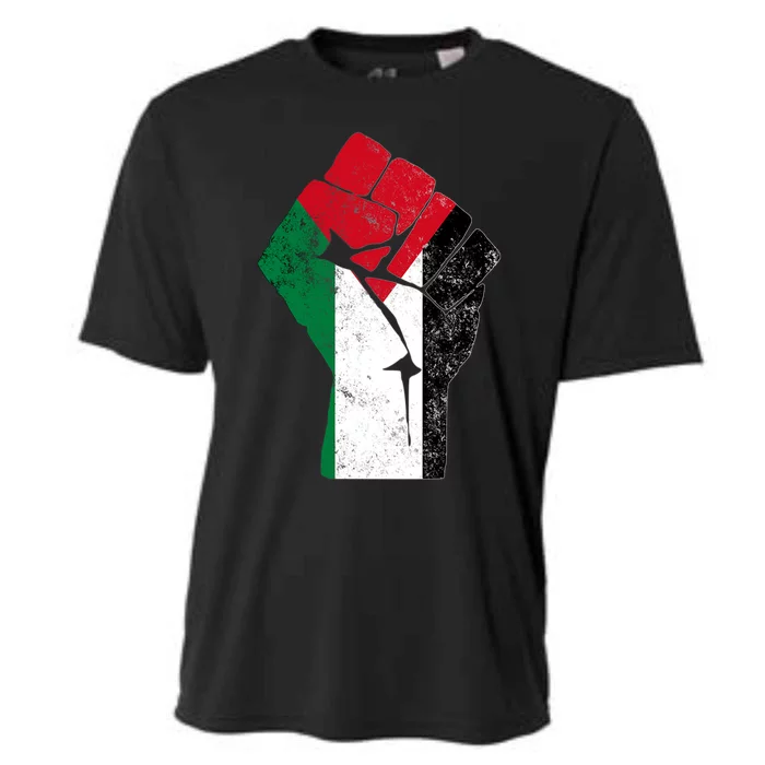 Fist Of Palestine Gift Free Palestine Meaningful Gift Cooling Performance Crew T-Shirt