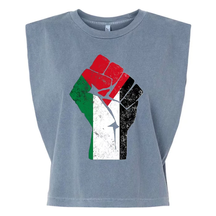 Fist Of Palestine Gift Free Palestine Meaningful Gift Garment-Dyed Women's Muscle Tee