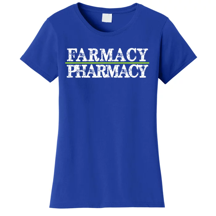 Farmacy Over Pharmacy Vegan Activism Go Vegan Gift Women's T-Shirt