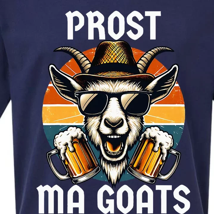 Funny Oktoberfest Prost Ma Goats Beer Festival Sueded Cloud Jersey T-Shirt