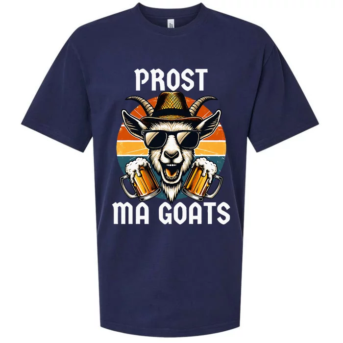 Funny Oktoberfest Prost Ma Goats Beer Festival Sueded Cloud Jersey T-Shirt