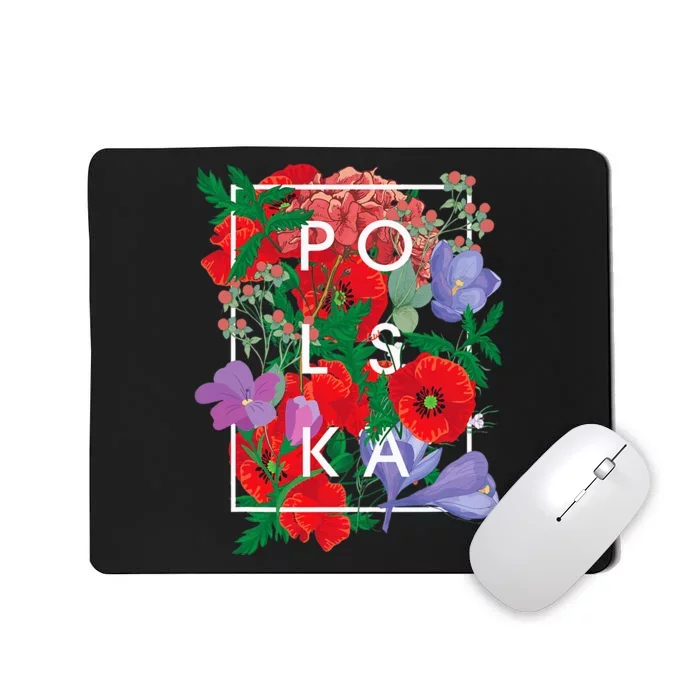 Flowers Of Poland Word Art Polska Polish Pride Mousepad