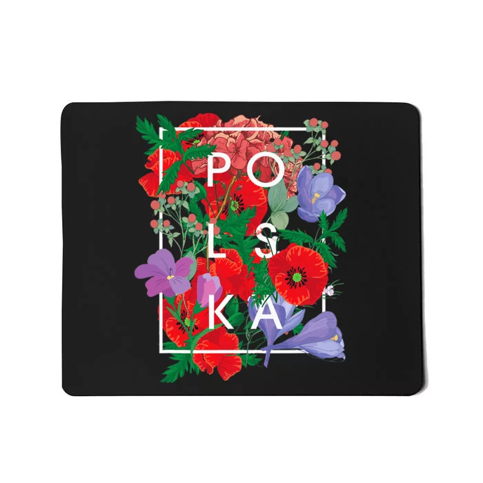 Flowers Of Poland Word Art Polska Polish Pride Mousepad