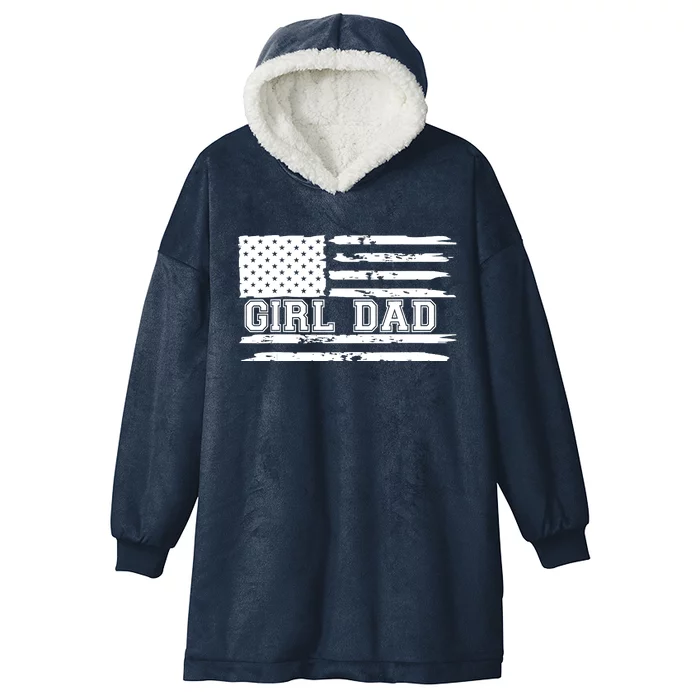 Father Of Proud New Dad Fathers Day Gift Men Hooded Wearable Blanket