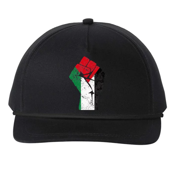 Fist of Palestine Free Palestine Snapback Five-Panel Rope Hat