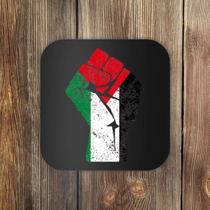 Fist of Palestine Free Palestine Coaster