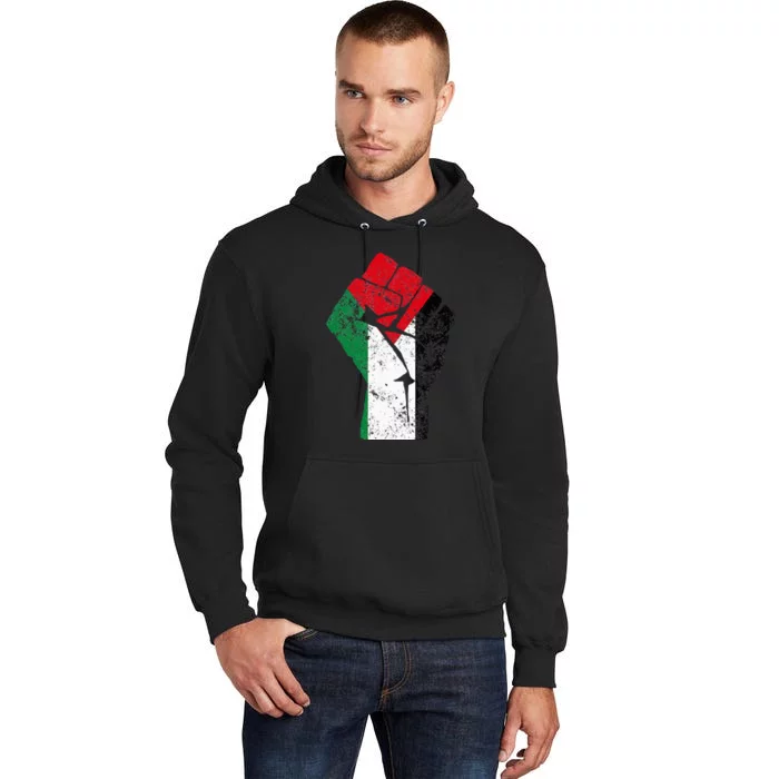 Fist of Palestine Free Palestine Tall Hoodie