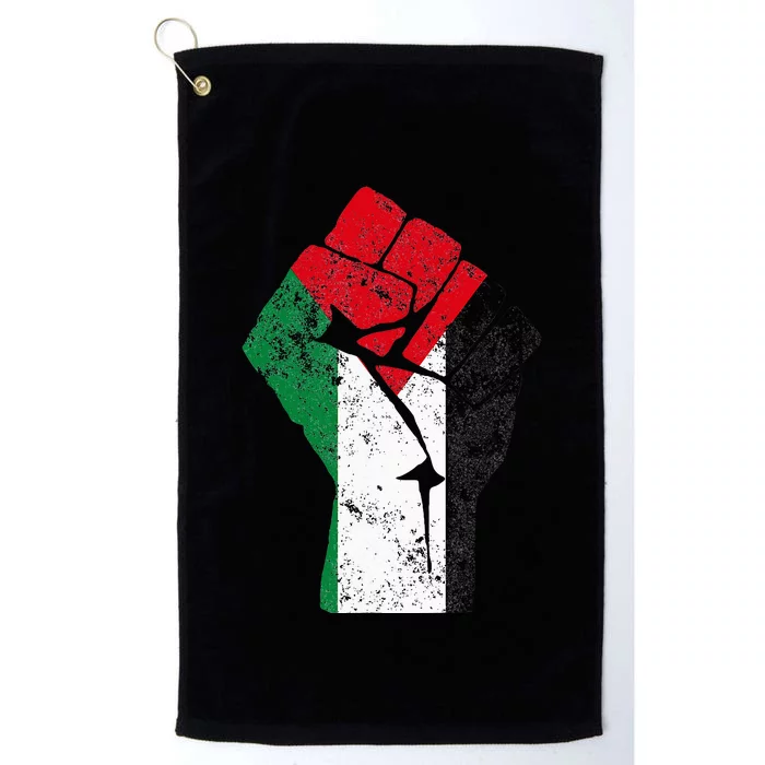 Fist of Palestine Free Palestine Platinum Collection Golf Towel