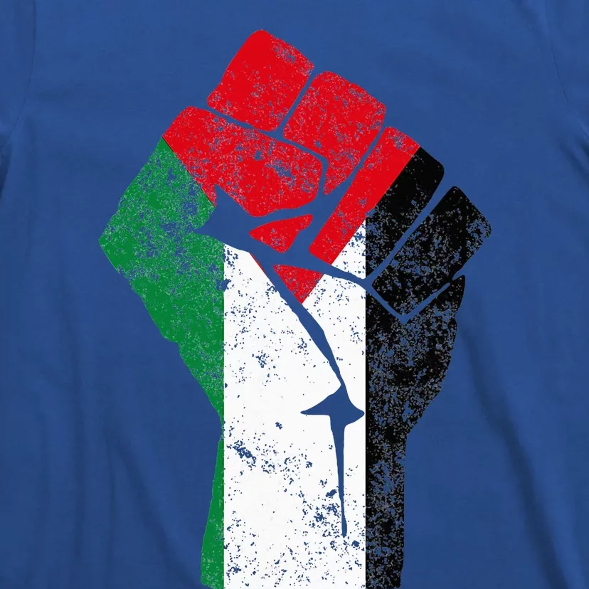 Fist Of Palestine Free Palestine Flag T-Shirt