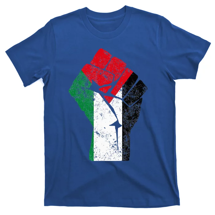 Fist Of Palestine Free Palestine Flag T-Shirt