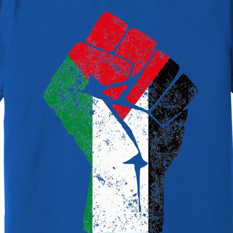 Fist Of Palestine Free Palestine Flag Premium T-Shirt