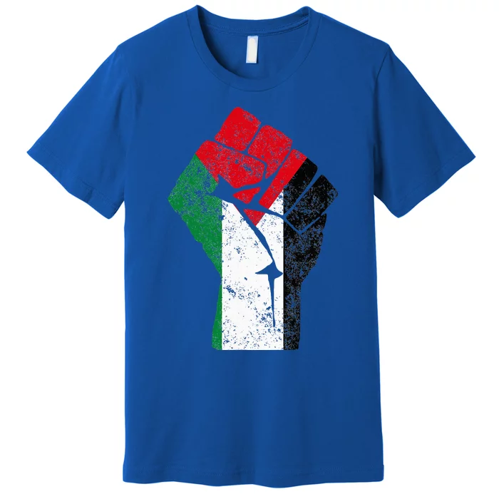 Fist Of Palestine Free Palestine Flag Premium T-Shirt