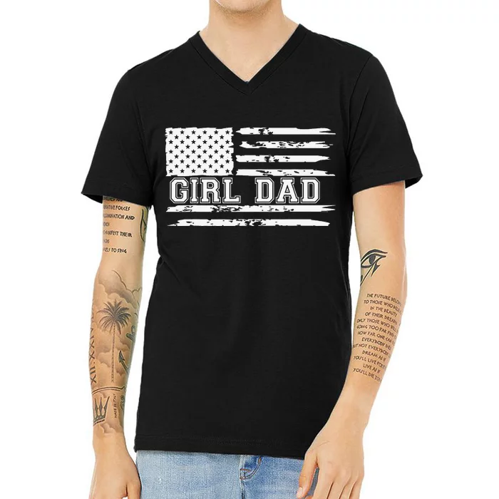 Father of Proud New Dad Fathers Day Gift V-Neck T-Shirt