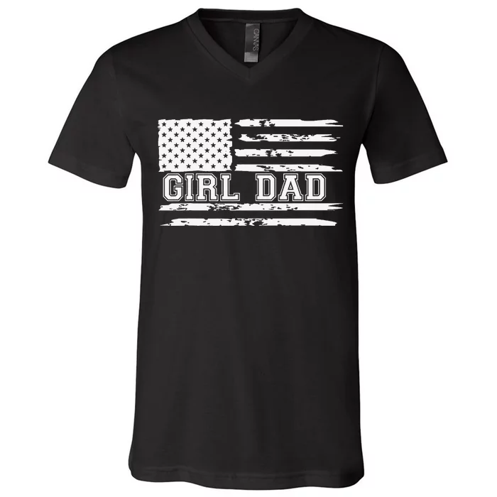 Father of Proud New Dad Fathers Day Gift V-Neck T-Shirt