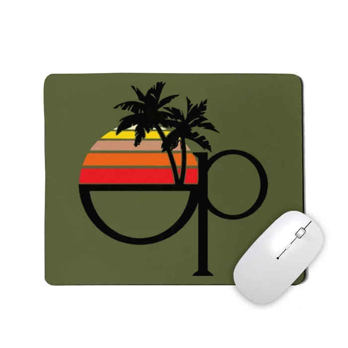 Funny Ocean Pacific 80s Retro Sunset Gift Mousepad