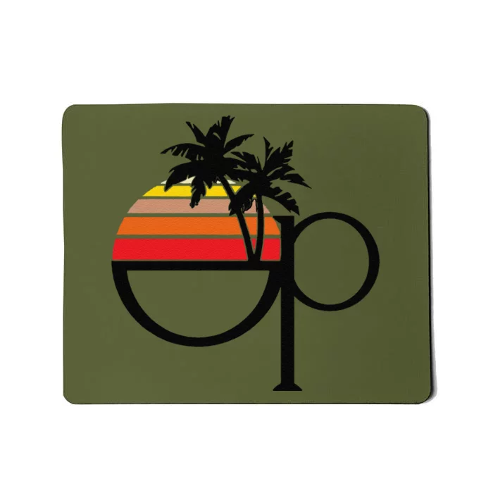 Funny Ocean Pacific 80s Retro Sunset Gift Mousepad